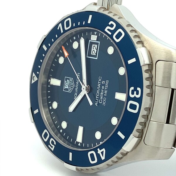 Мъжки часовник Tag Heuer Aquaracer Calibre 5 Blue Dial WAN2111.BA0822